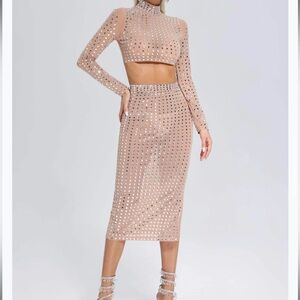 Bella Barnett Elizabeth Diamante Mesh skirt set